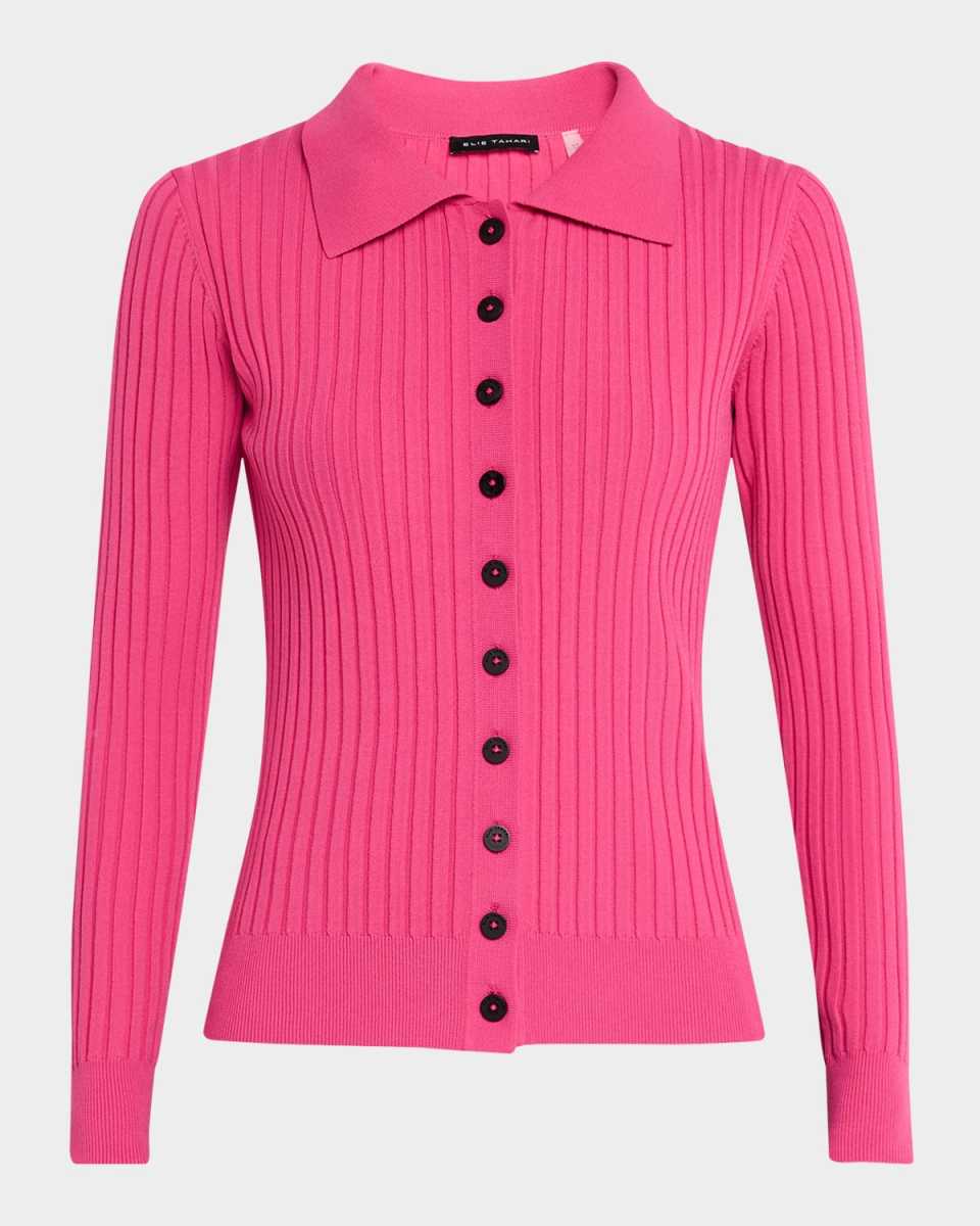 The Mariella Ribbed Button-Down Sweater